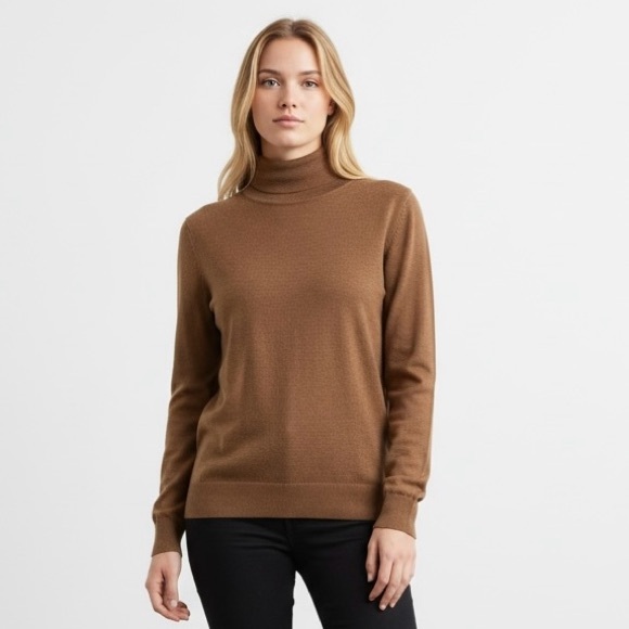 Banana Republic Sweaters - Banana Republic Merino Wool Brown Turtleneck Sweater
